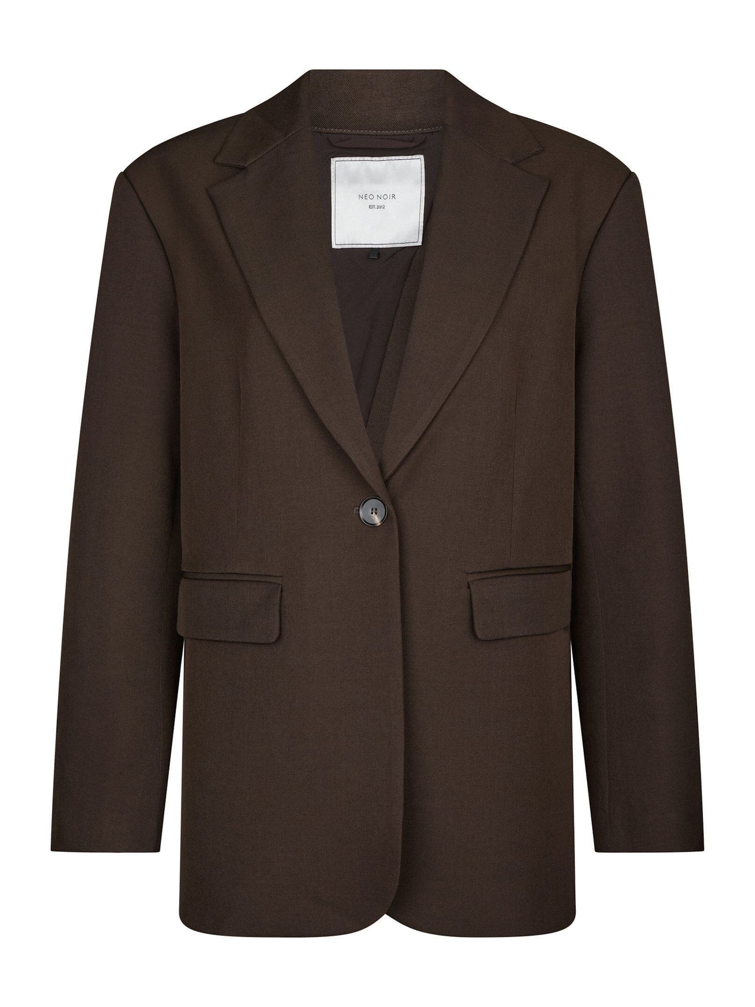 Aarielle Structure Blazer - Dark Brown
