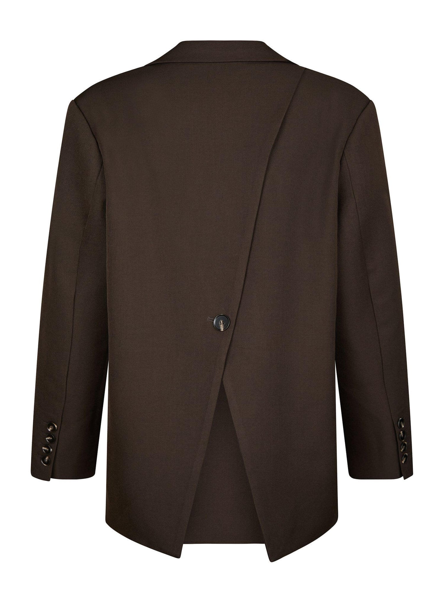 Aarielle Structure Blazer - Dark Brown