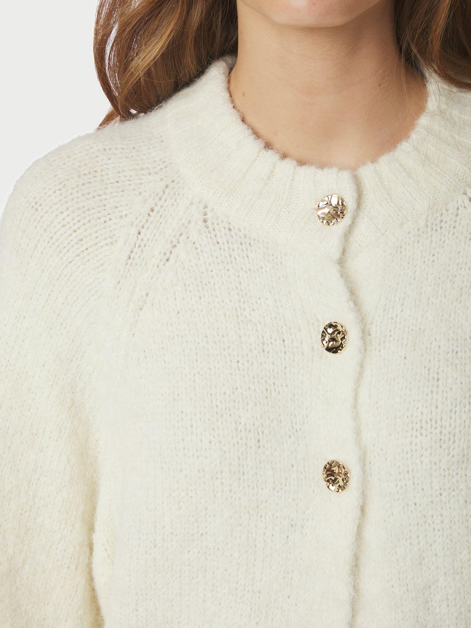 Benuta Fluffy Knit Cardigan - Offwhite