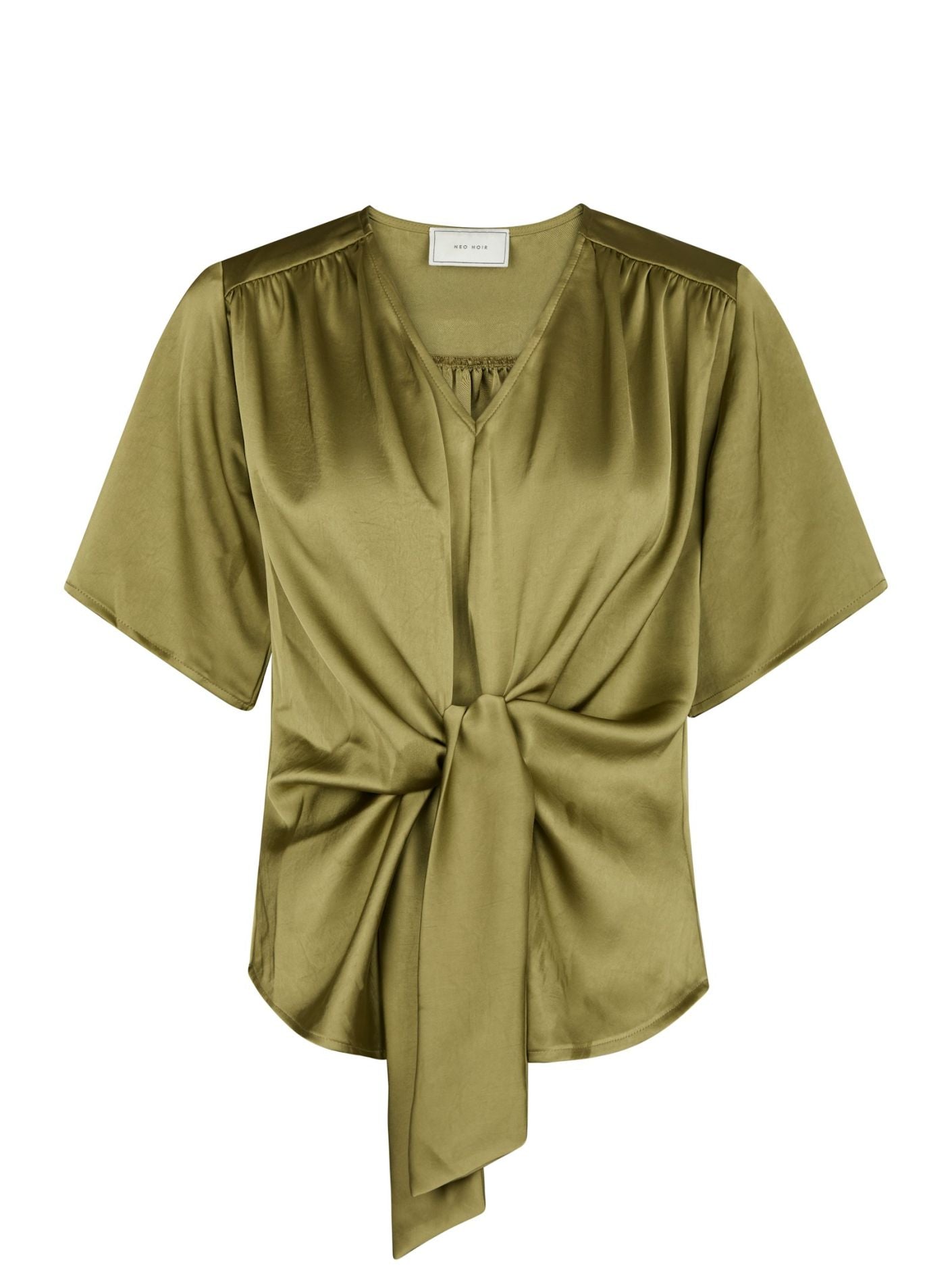Casadia Heavy Sateen Blouse - Sage Green