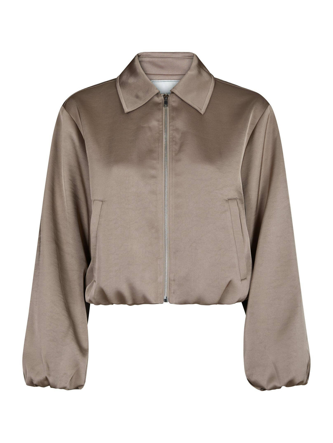 Denielle Heavy Sateen Jacket - Dark Taupe