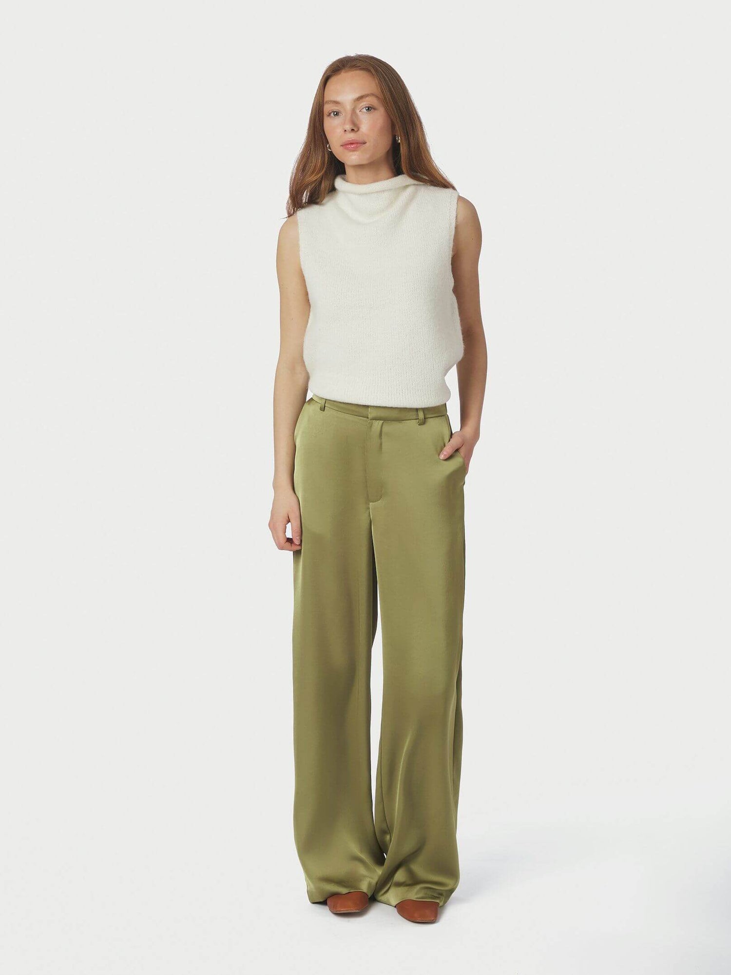 Emmet Heavy Sateen Pants - Sage Green