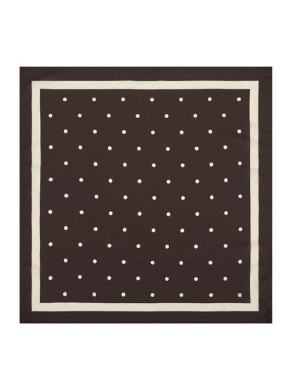 Judy dot Scarf - Dark brown