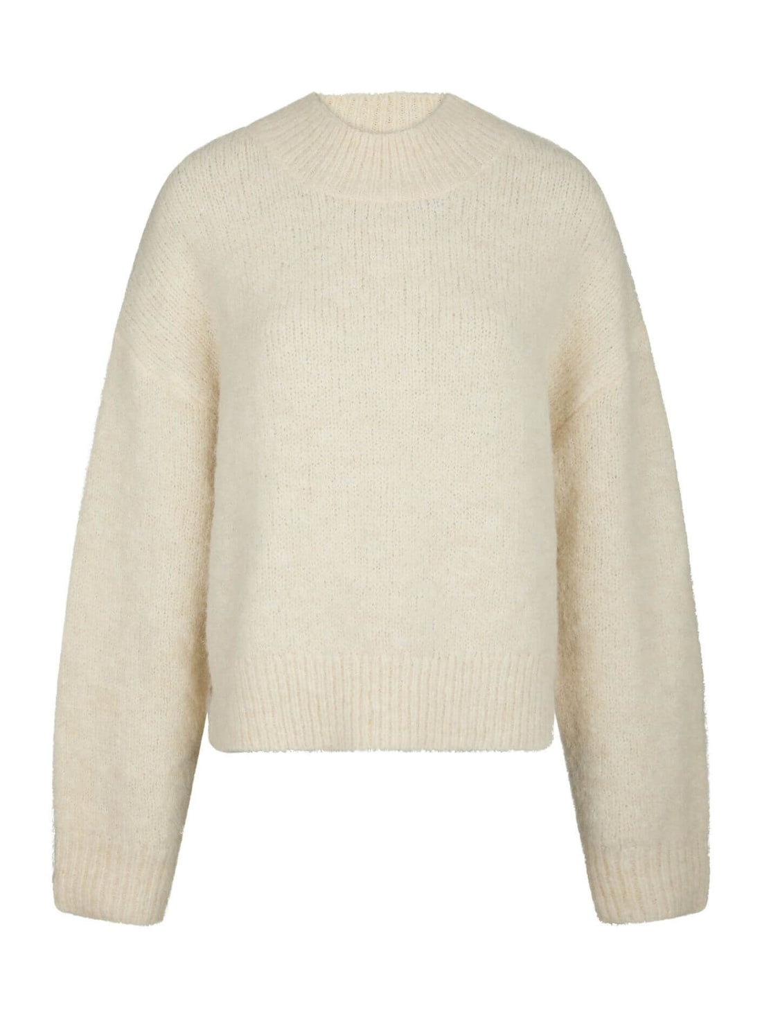 Paulina Fluffy Knit Blouse - Offwhite