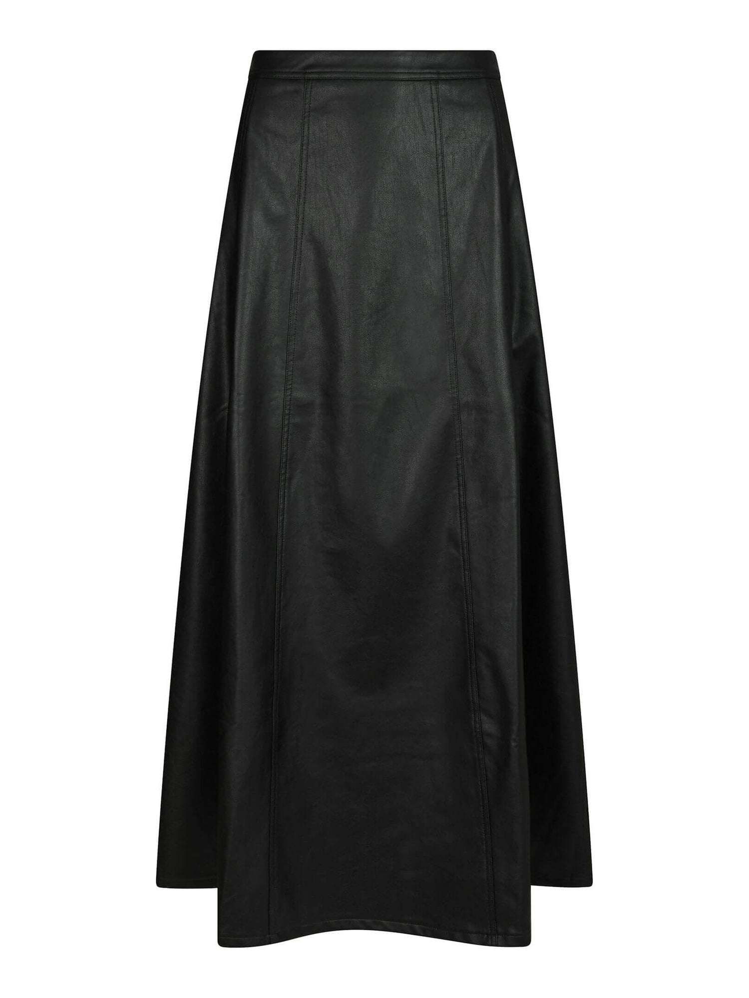 Raya Faux Leather Skirt - Black