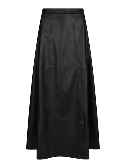 Raya Faux Leather Skirt - Black