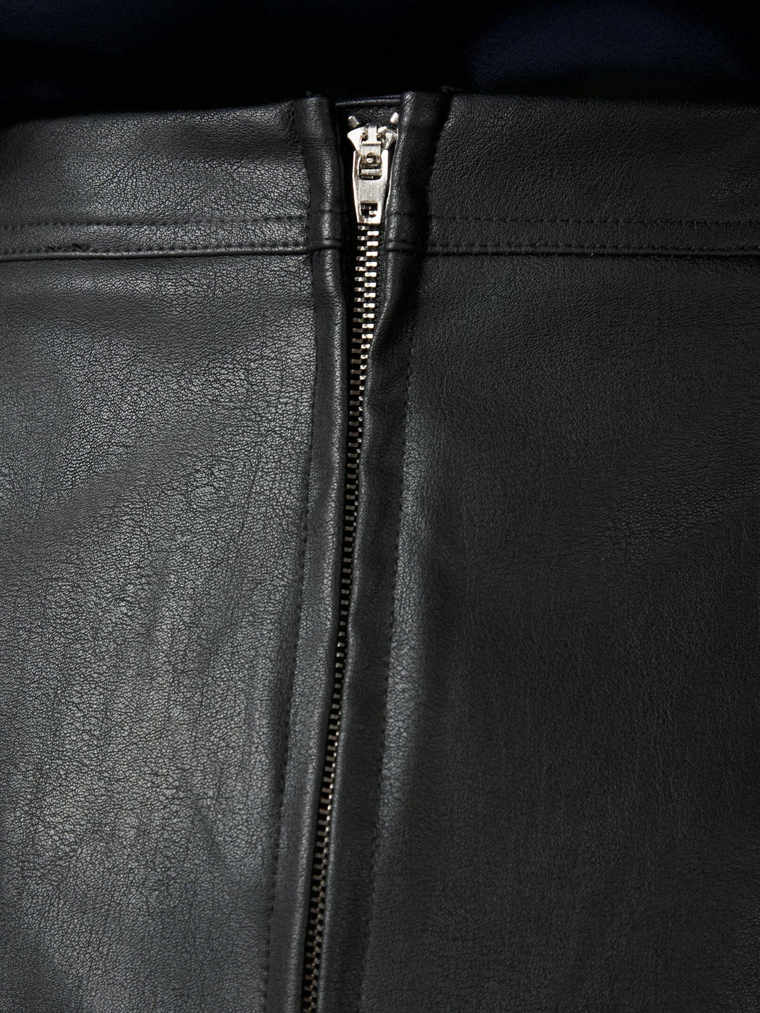 Raya Faux Leather Skirt - Black