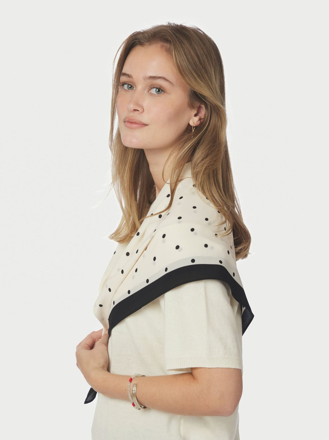 Tamma big dot scarf - Off white