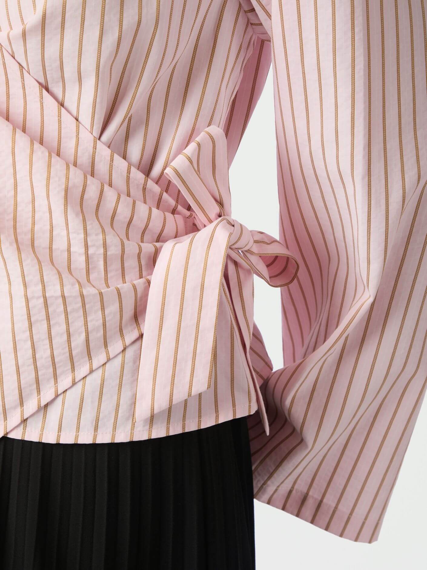 Tifuna Stripe Wrap Shirt - Light pink