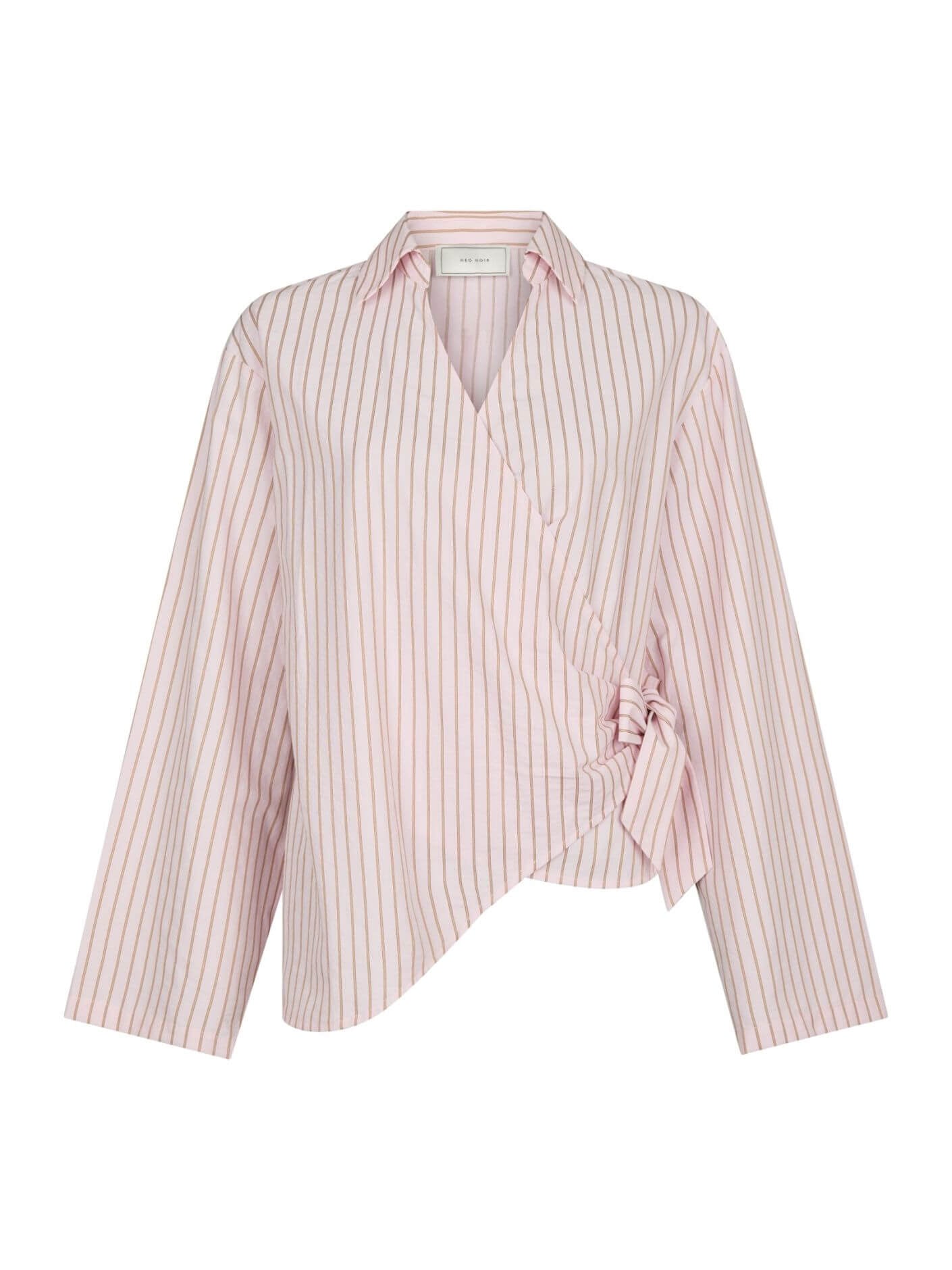 Tifuna Stripe Wrap Shirt - Light pink