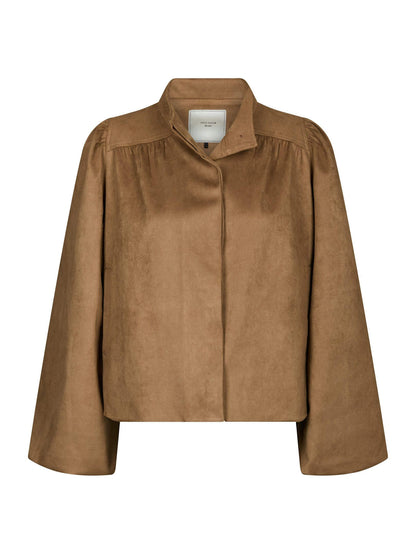 Tirsa Faux Suede Jacket - Cognac