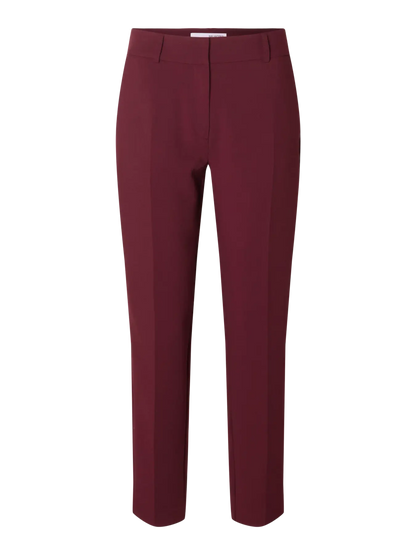 SLFRita-Ria MW Cropped Pant Mel - Tawny Port Mel.