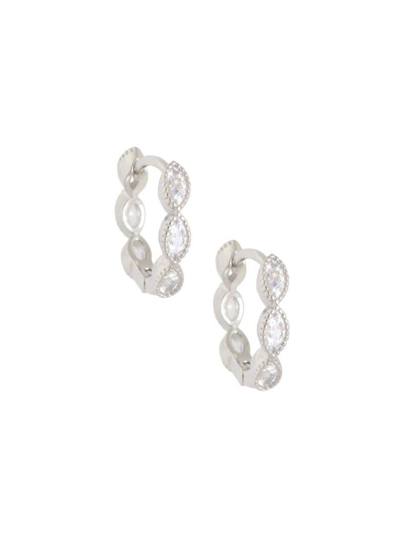 Oorringetjes met steentjes - Zilver