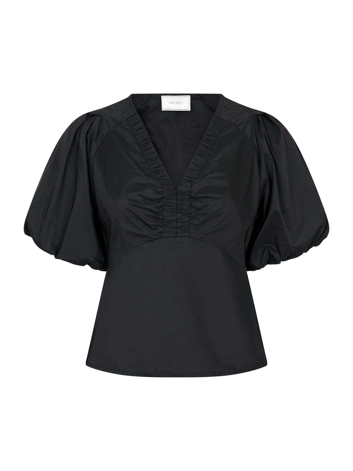 Irina Poplin Blouse - Black