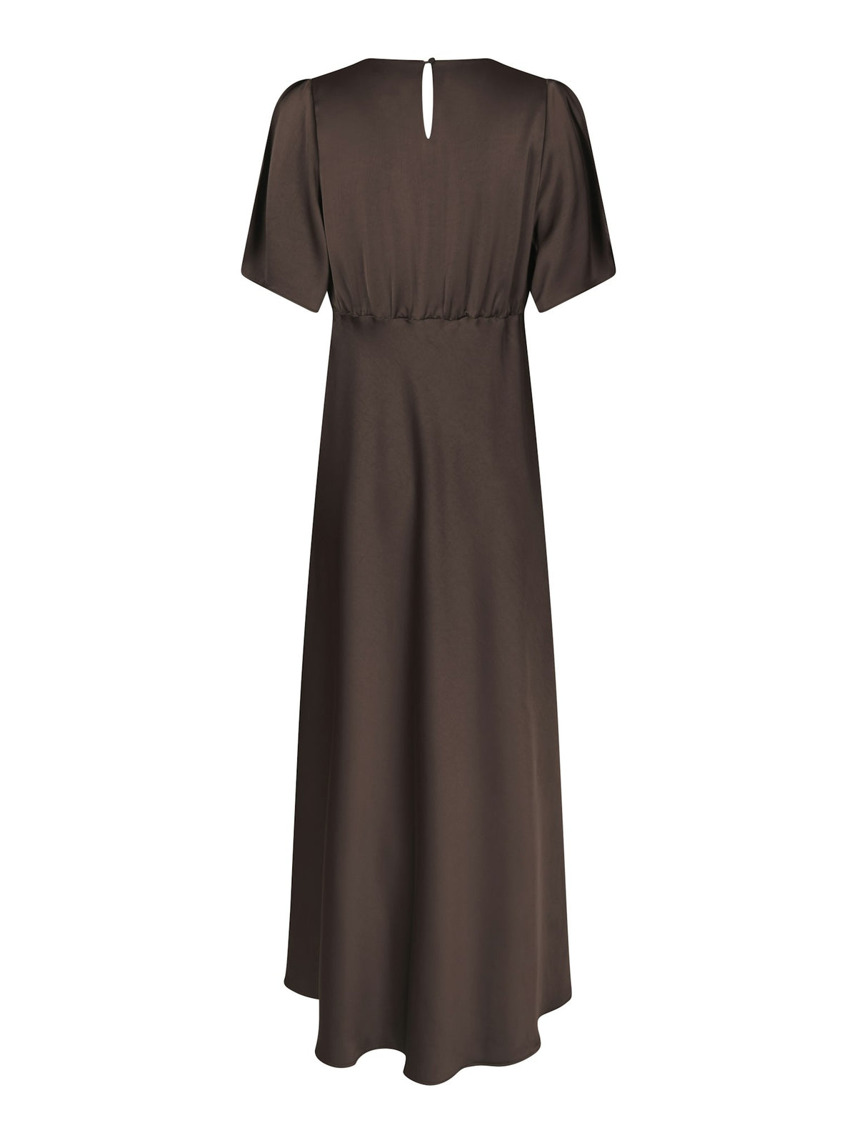 Zelina Heavy Sateen Dress - Dark Brown