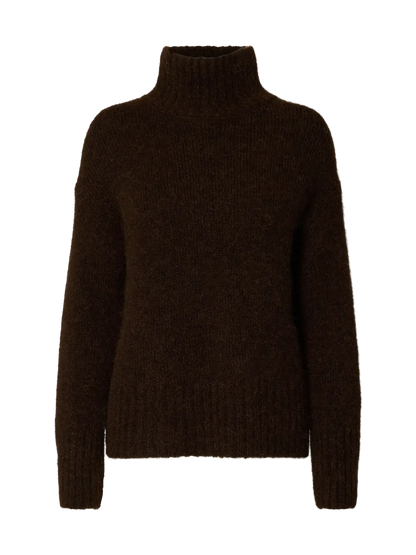 SLFGabriella LS Knit High Neck - Delicioso Mel.
