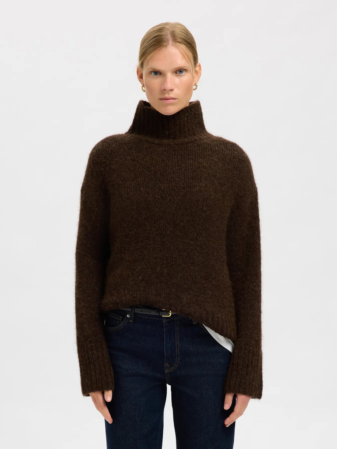 SLFgabriella LS Knit High Neck - Delicioso