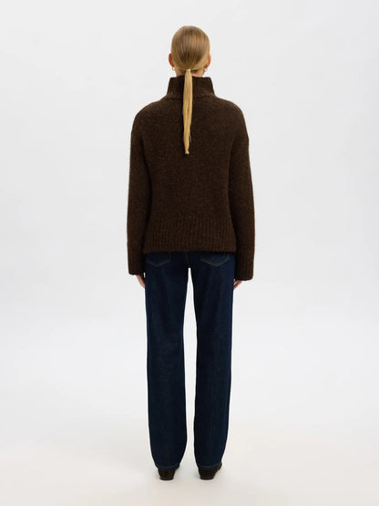 SLFgabriella LS Knit High Neck - Delicioso