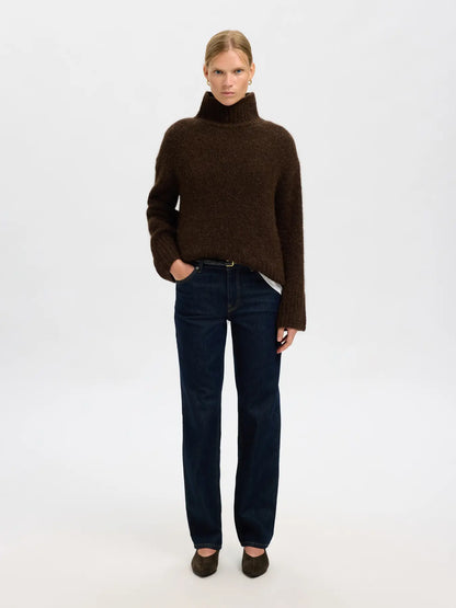 SLFgabriella LS Knit High Neck - Delicioso