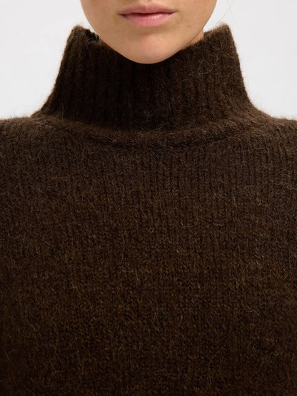 SLFgabriella LS Knit High Neck - Delicioso