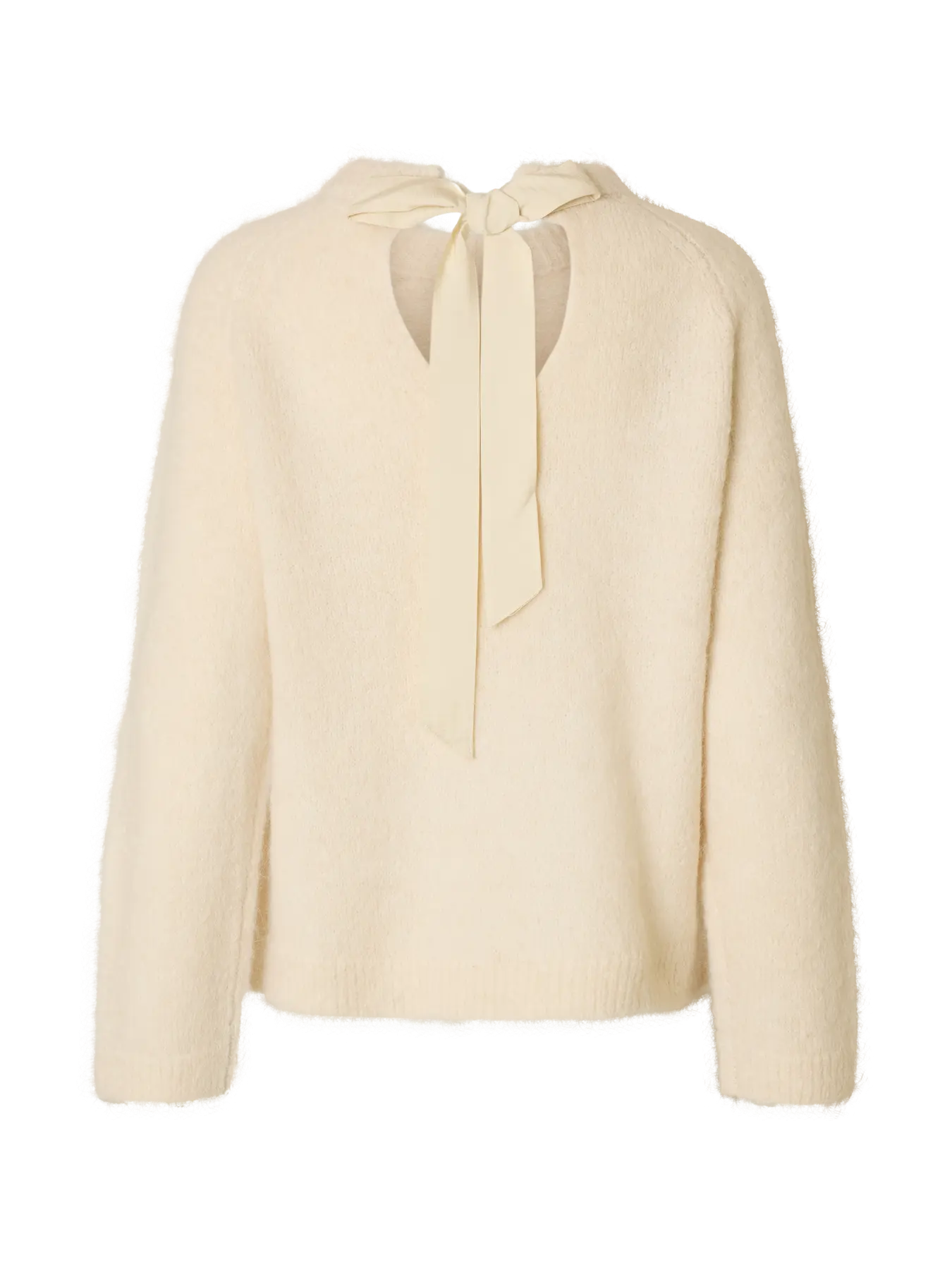 SLFgabella LS Knit Bow O-Neck - Birch