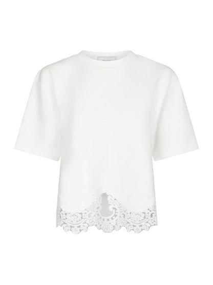Iria Lace Tee - White