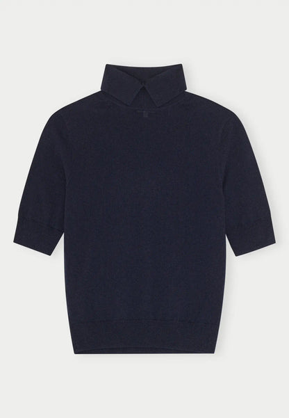 Perry Knit Blouse - Navy