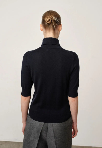 Perry Knit Blouse - Navy