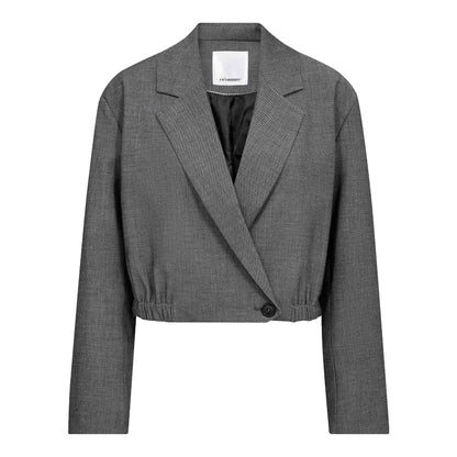 JackyCC Crop Blazer - Mid Grey