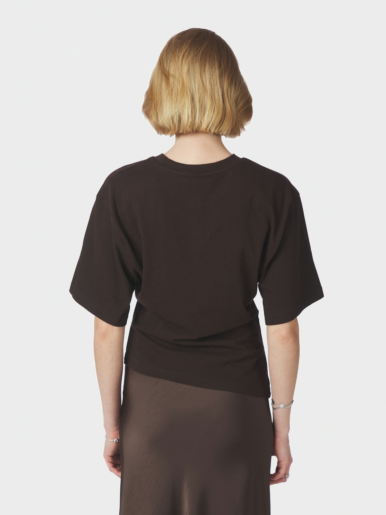 Alira Boxy Tee - Dark Brown