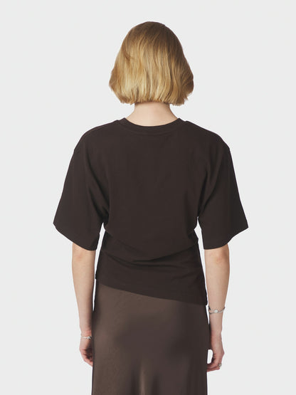 Alira Boxy Tee - Dark Brown