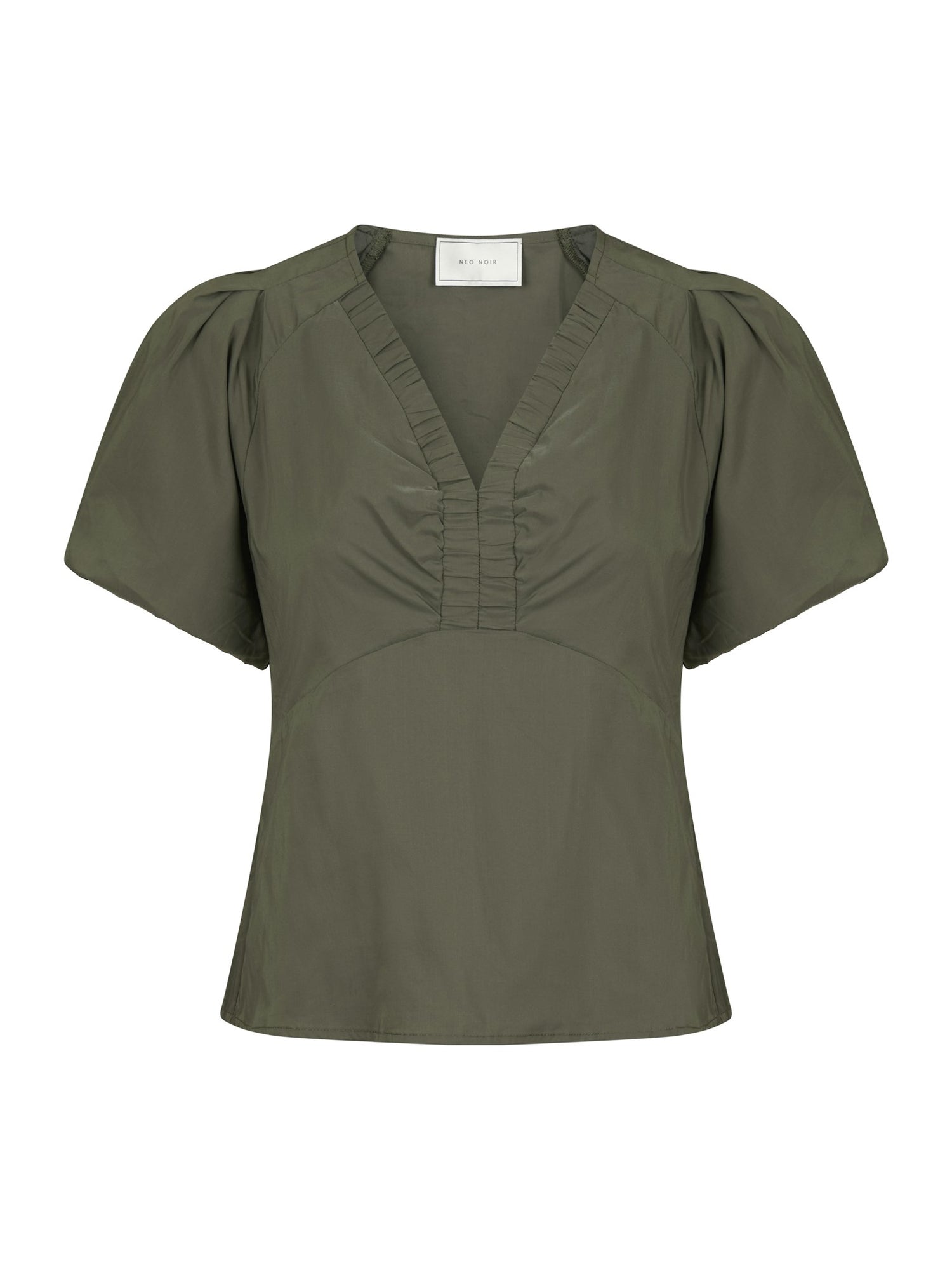 Irina Poplin Blouse - Army