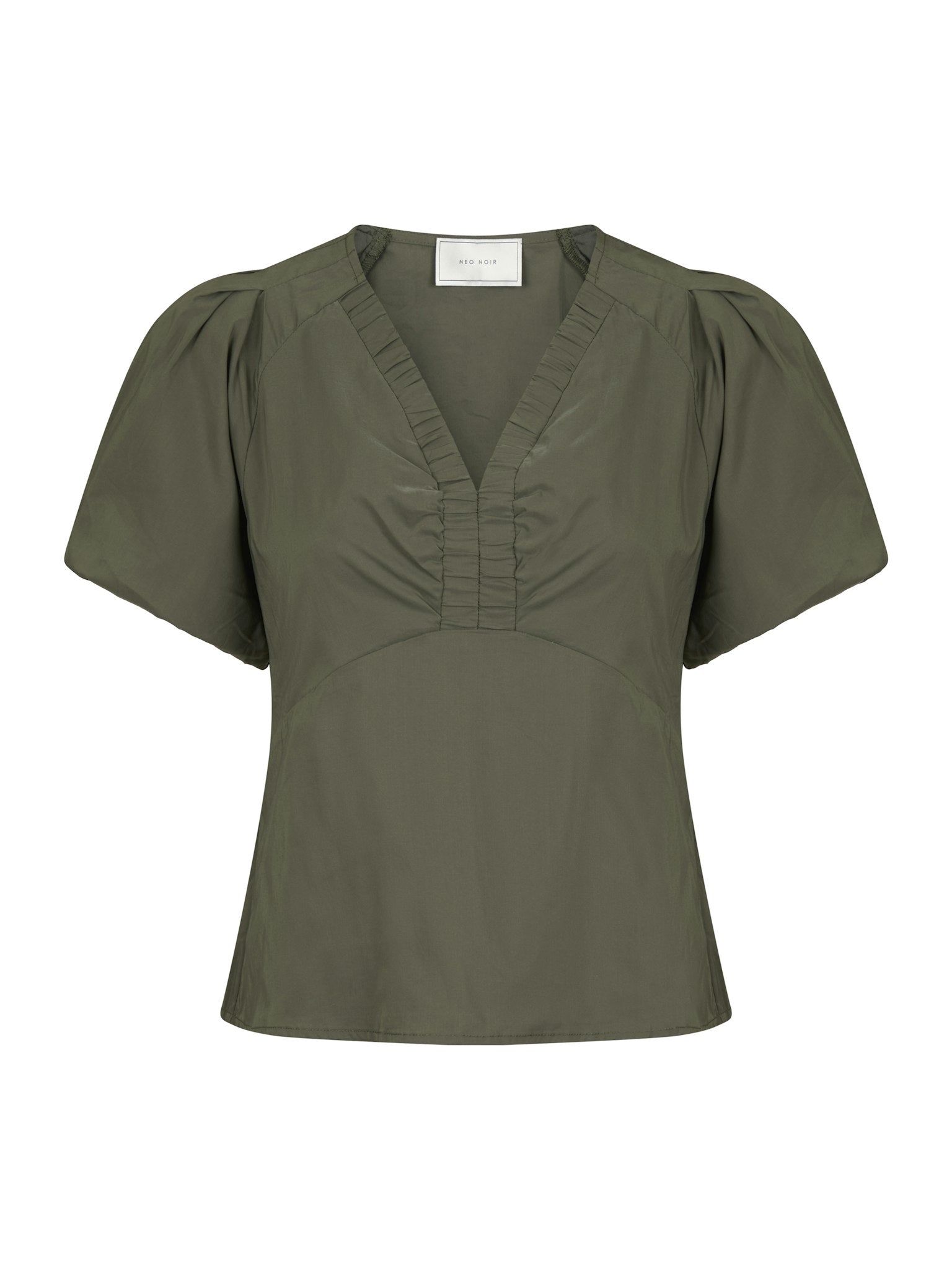 Irina Poplin Blouse - Army