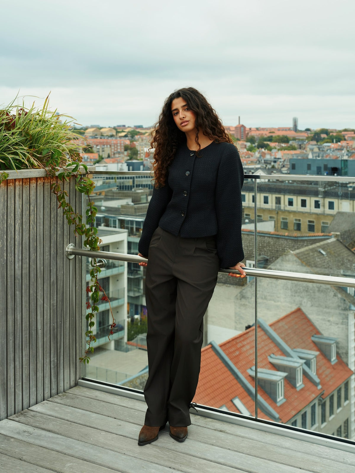 Junette Boucle Jacket - Black