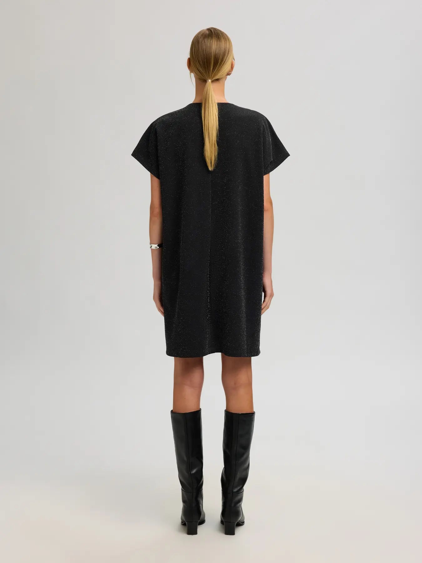 SLFoversized Sandra SS Short Dress - Black