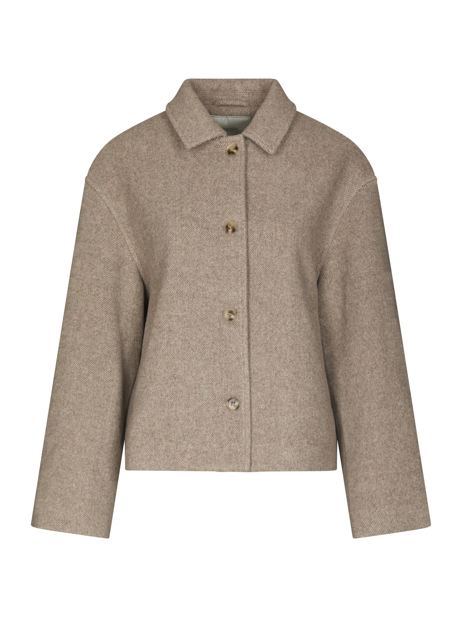 Hamra Herringbone Twill Jacket - Beige Melange