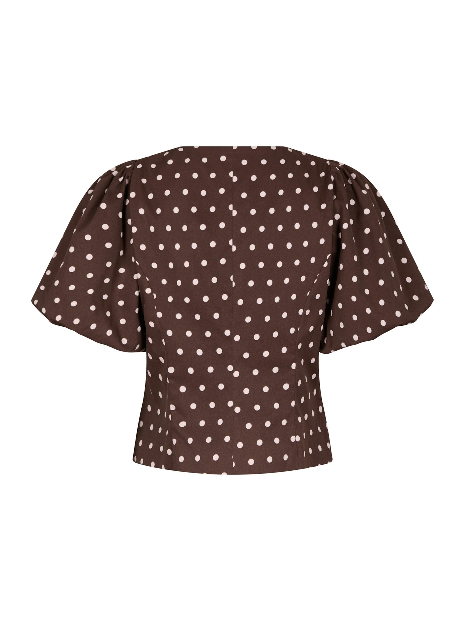 Anela Dot Blouse - Brown