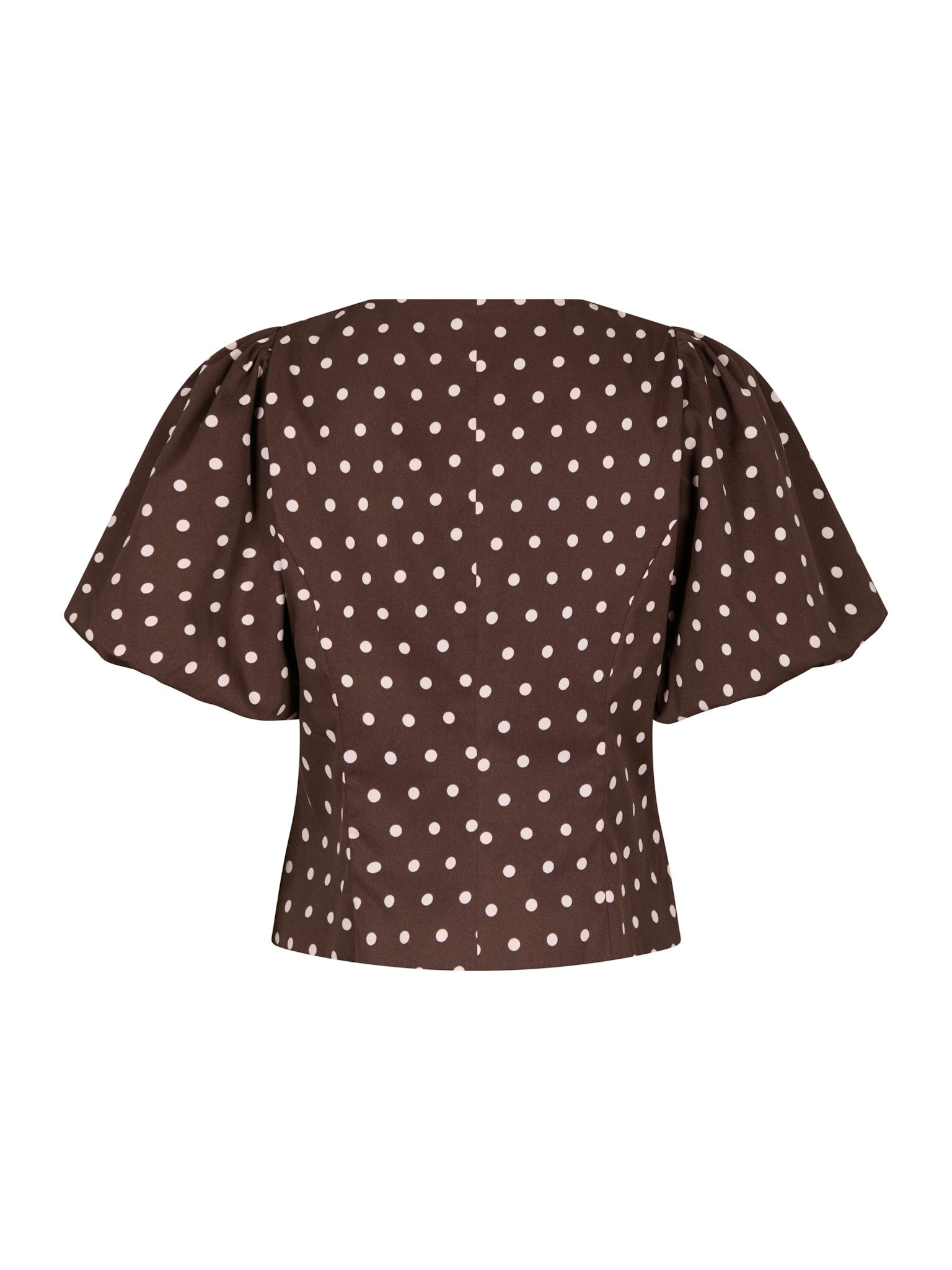 Anela Dot Blouse - Brown