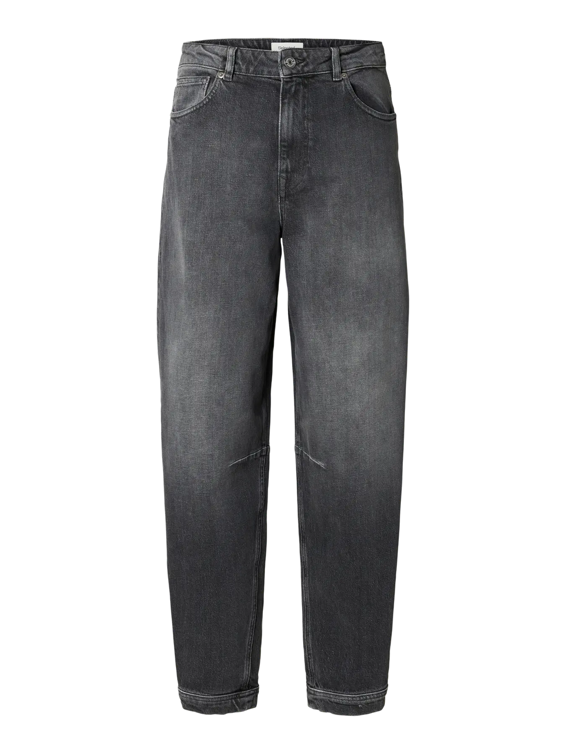 SLFbarrel Bine-Kori HW Jeans - Medium Grey Denim