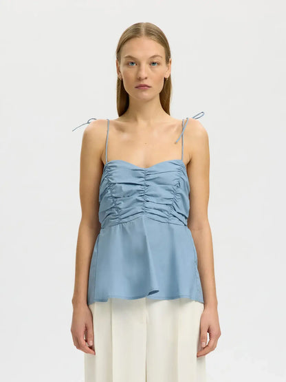 SLFdelia Strap Top B - Dusty Blue