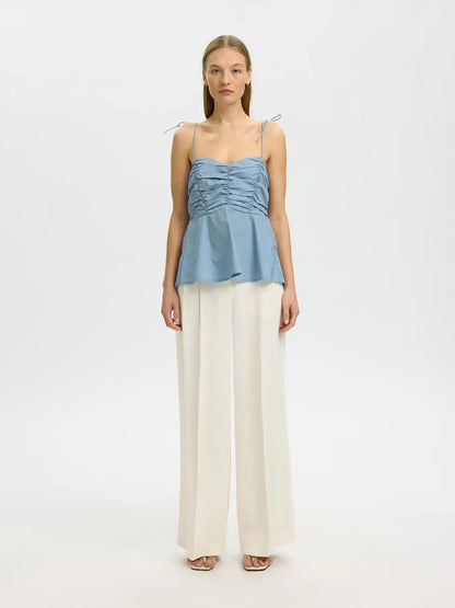 SLFdelia Strap Top B - Dusty Blue