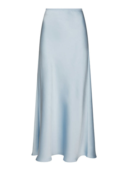 Vicky Heavy Sateen Skirt - Light Blue