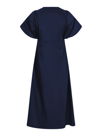 Illana Poplin Dress - Navy