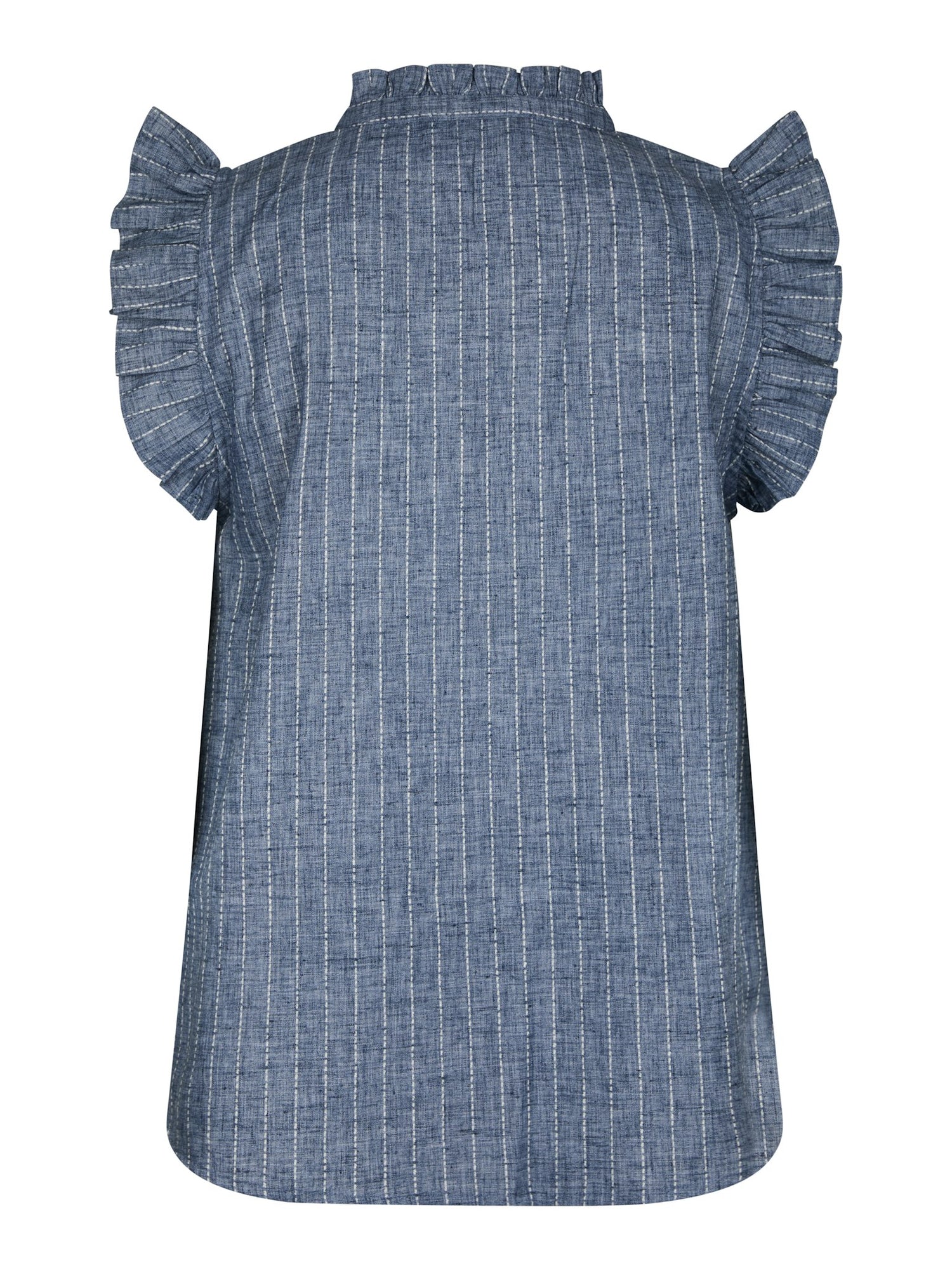 Siona Emb Stripe Top - Blue