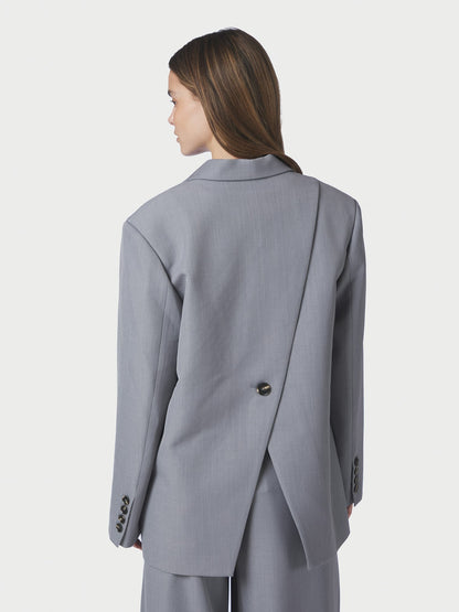 Aarielle Structure Blazer - Grey Melange