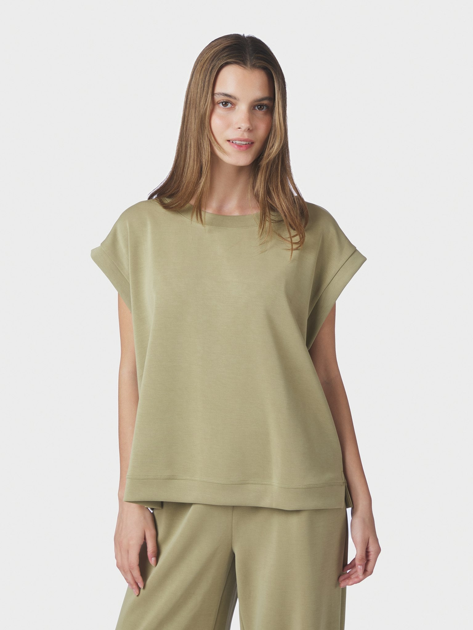 Saphira Soft Tee - Dusty Green