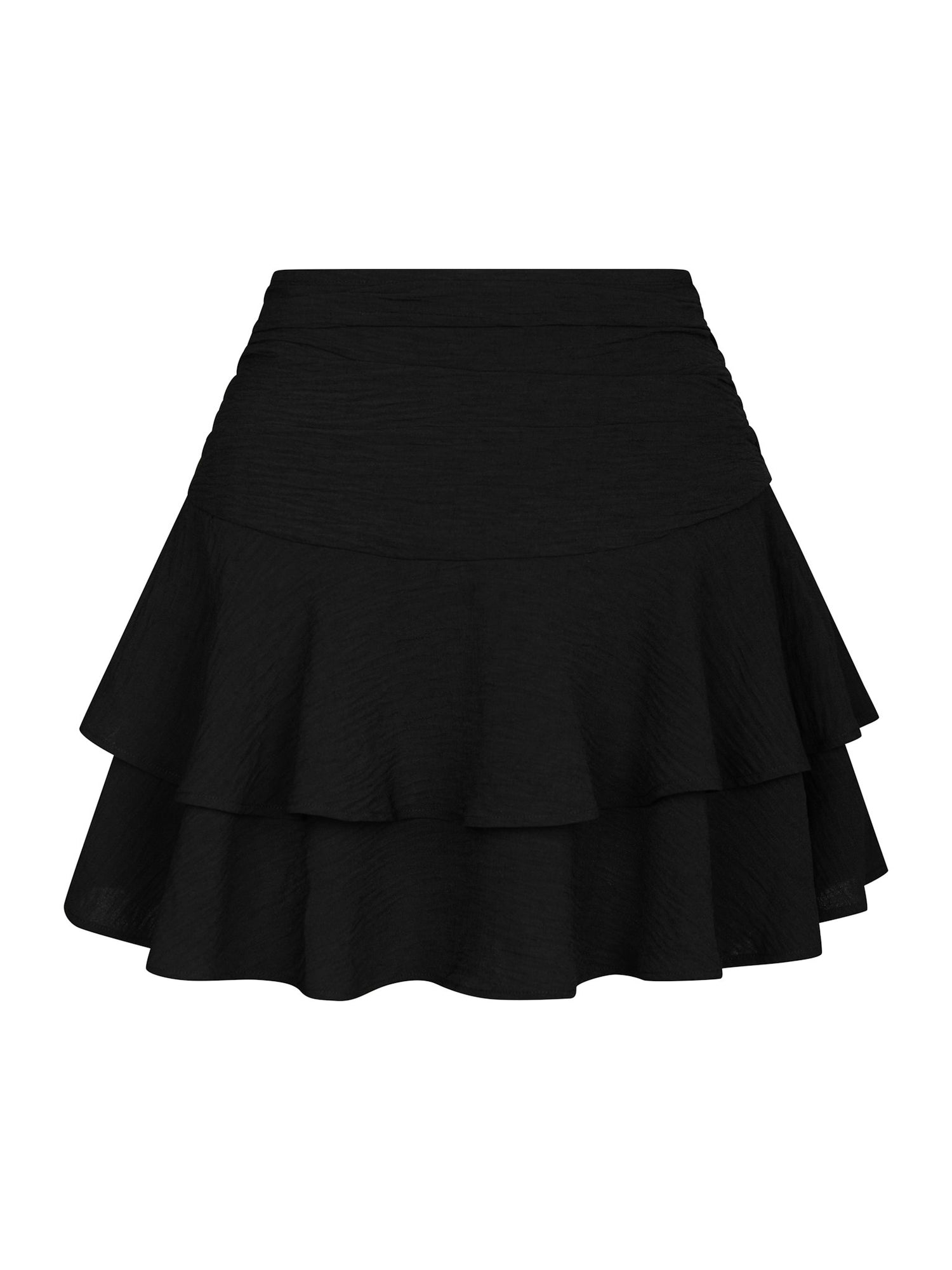 Mitra Frill Structure Skirt - Black