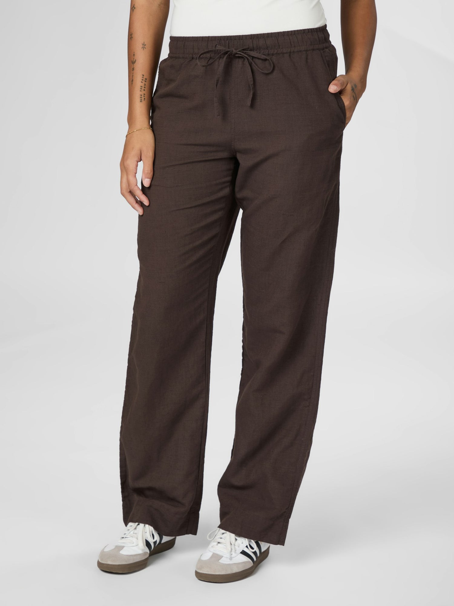 Sonar Linen Pants - Dark Brown