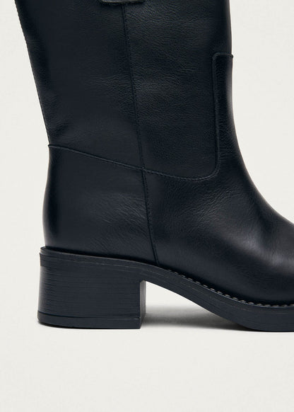 Rajan Leather Boots - Brushed Black