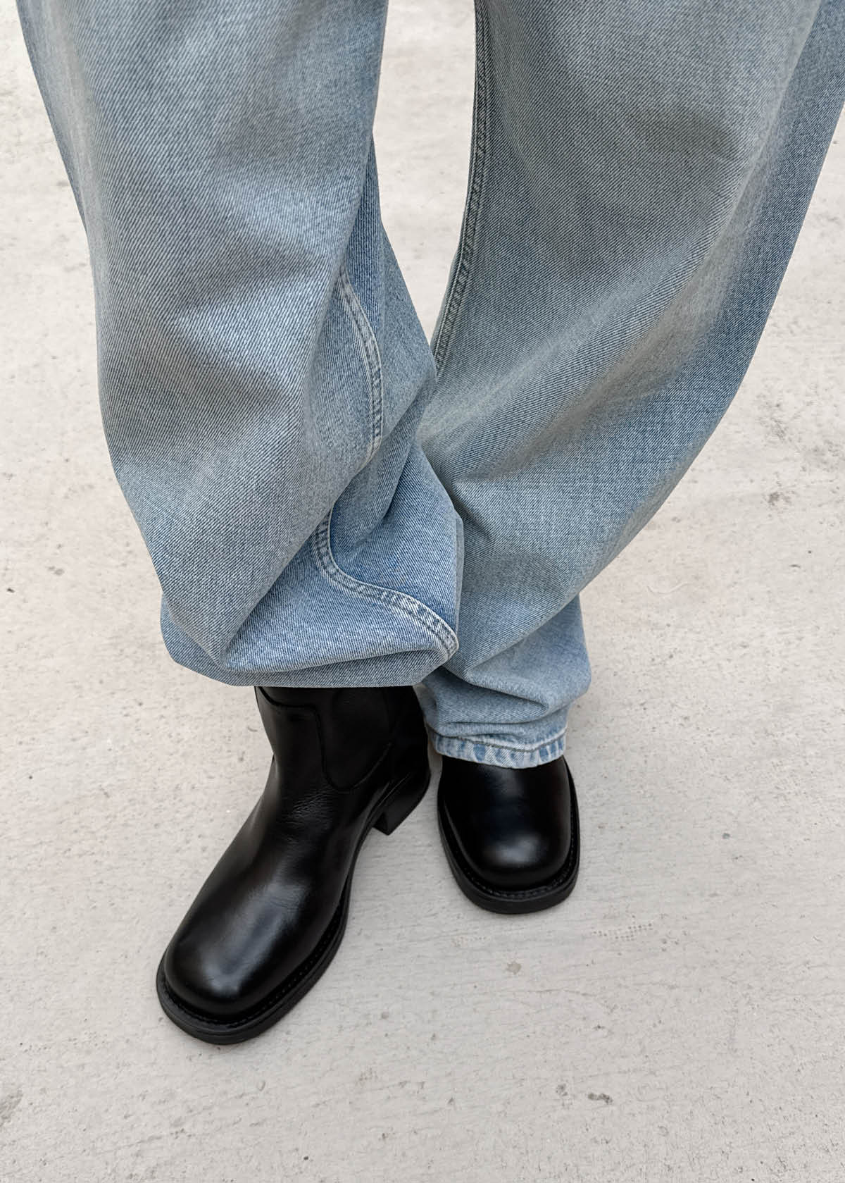 Rajan Leather Boots - Brushed Black